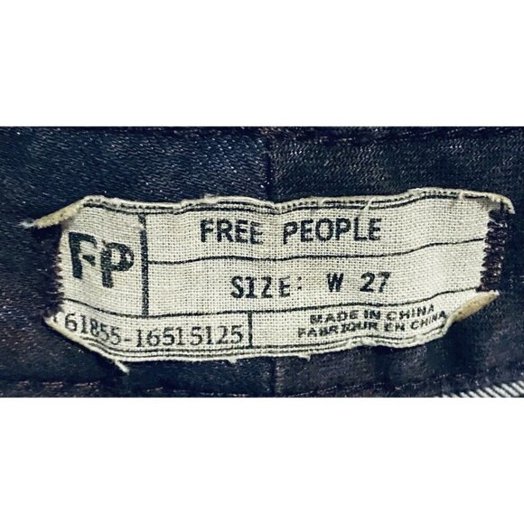 Free People Skinny Jeans Womens 27 Ikat Aztec Southwest Tribal Purple Denim Boho - Picture 7 of 8